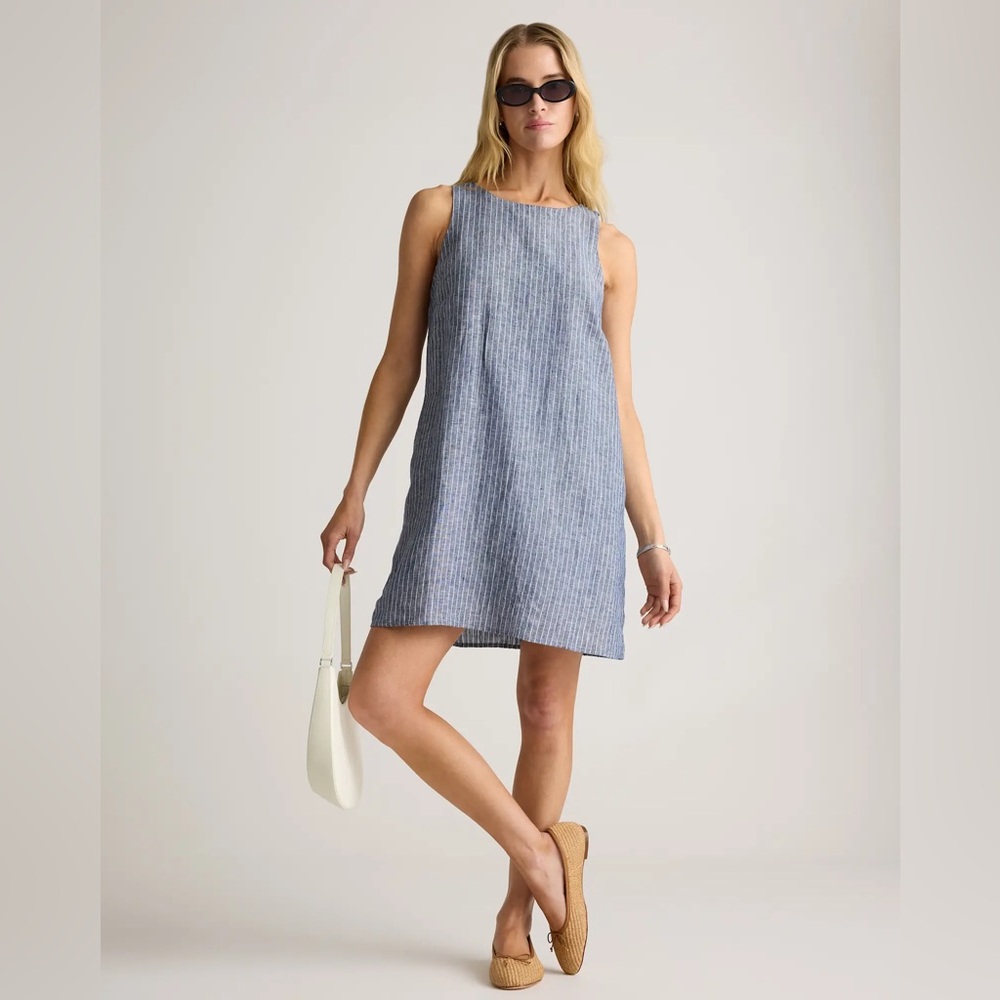 QUINCE 100% European Linen Tank Mini Dress S - Picture 7 of 9